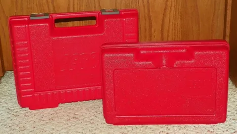 LEGO - Storage Case w/ Molded Handle & Panel Opening (X2) - Red
