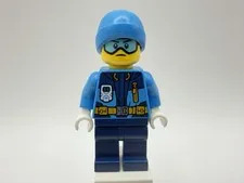 LEGO CITY Part cty0903 - Arctic Explorer, Male, blue beanie, dark blue legs
