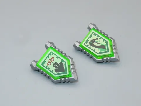 LEGO #4 Nexo Knights shields with tiles for minifigures lot green