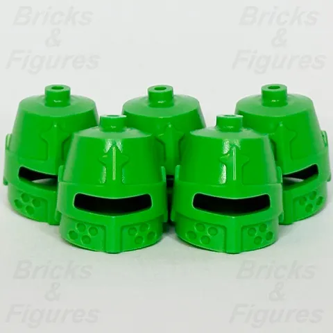 LEGO® Castle Knight Closed Helmet Minifigure Part Bright Green 6574824 89520 x 5
