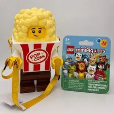LEGO NEW Sealed Lego Man Popcorn Bucket + FREE Series 28 Minifigure Blind Box
