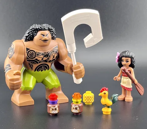 LEGO Disney Moana, Maui, Hei Hei Minifigures from 41150 Moana's Ocean Voyage
