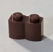 LEGO Parts - Reddish Brown Brick 1 x 2 with Log Profile - No 30136