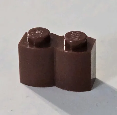 LEGO Parts - Reddish Brown Brick 1 x 2 with Log Profile - No 30136