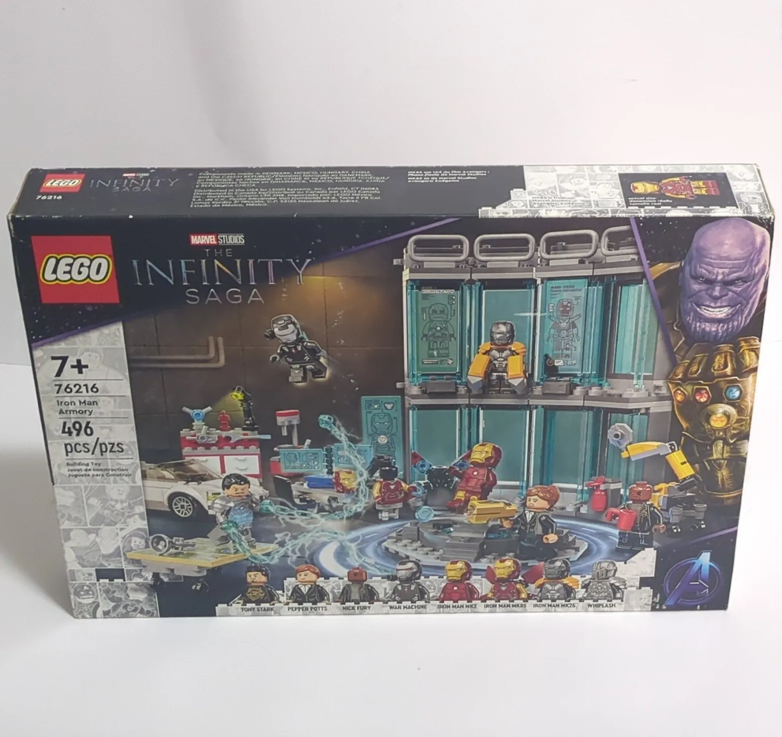 LEGO Marvel Infinity Saga Iron Man Armory 76216 496pcs Iron Man 7+