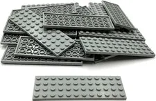 Lego 20 New Light Bluish Gray Plates 4 x 12 Parts