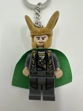 NWT LEGO Marvel Super Heroes LOKI Mini Figure Keyring Key Chain NEW!