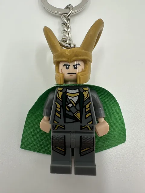 NWT LEGO Marvel Super Heroes LOKI Mini Figure Keyring Key Chain NEW!
