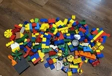 Vintage Lego Duplo & Mega Bloks Maxi Bulk Lot - W/ Crocodile, Lion, Figures