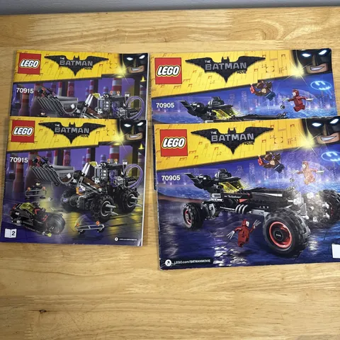 Lego The Batman Movie MANUALS ONLY 70905 & 70915 Books 1 & 2 Instructions