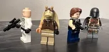 Authentic LEGO Star Wars Clone Solo Mandalorian Gungan Minifigure Lot of 4 Q1
