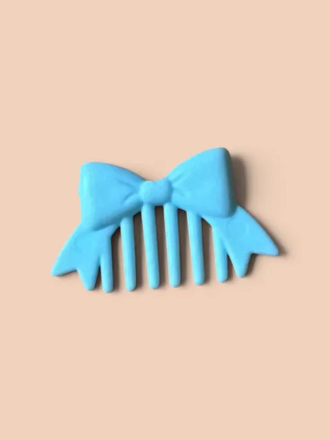 Mattel Barbie Doll Diorama Accessory Small BLUE Comb With Bow