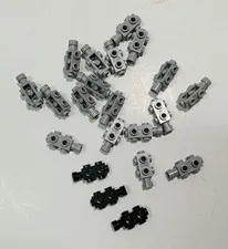 20 x Lego Pieces 1x2x2/3 with Studs on Side Bricks Parts 4595 Gray Black