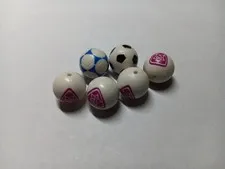 LEGO LOT 6 MINIFIGURE SOCCER BALLS WHITE BLACK PENTAGON ADIDAS STAR PATTERN