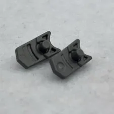 LEGO 15392 Dark Bluish Gray Projectile Launcher Part, Trigger for Gun (x2)