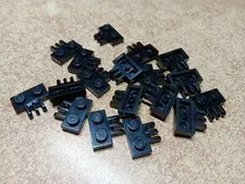 LEGO BULK LOT OF 18 BLACK HINGE PLATE 1X2 WITH 3 FINGER ON SIDE  #2452