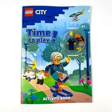 Lego City Time to Play Activity Book Chief Wheeler Police Minifigure Skateboard