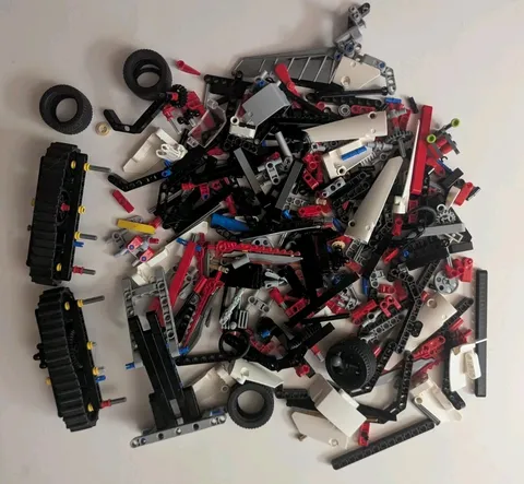LEGO Technic Black And White Panels And Parts 1.25 Pounds Bulk Lot Genuine