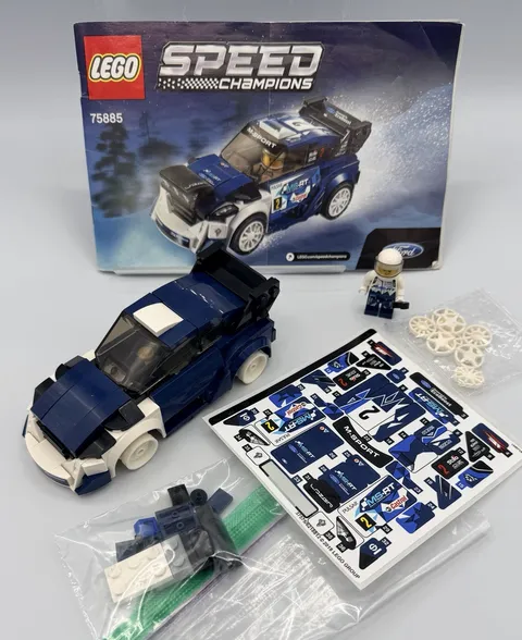 LEGO Speed Champions 75885 Ford Fiesta M-Sport WRC - 99% Complete + Manual -Read