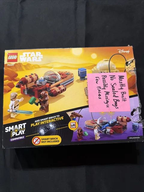 LEGO STAR WARS #75420 LUKE'S LANDSPEEDER SMART PLAY Mostly Built 🥰