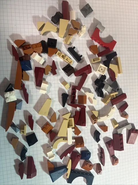 LEGO Lot 100+ Slopes, Arches, Curved & Angled Bricks Mixed Colors Bulk Parts