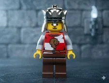 LEGO Minifig cas482a - Kingdoms - Lion King Quarters, Brown Eyebrows