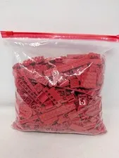 LEGO Bricks Bulk Lot - RED - Gallon Size Bag Full