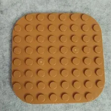 LEGO 65140 Plate Round 8 x 8 with Rounded Corners Medium Nougat x1 Genuine