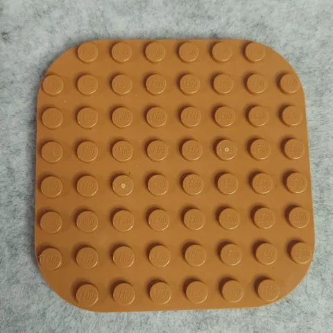 LEGO 65140 Plate Round 8 x 8 with Rounded Corners Medium Nougat x1 Genuine