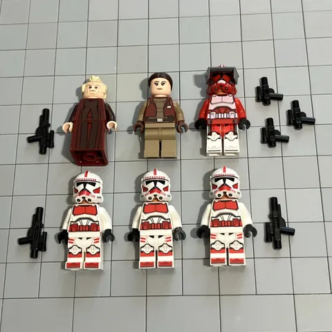 LEGO Star Wars kashyyyk Clone Trooper Lot of 6 With Weapons E9 58