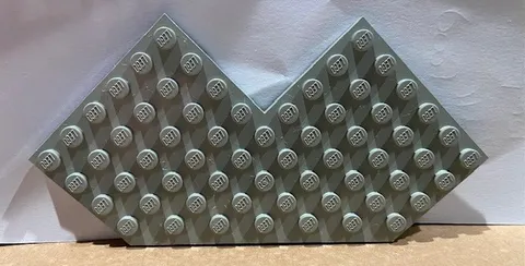 LEGO 2401 Light Gray Wedge, Plate 10 x 10 with 4 x 4 Cutout and Cut Corner