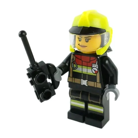 LEGO®  CITY Female Firefighter Minifigure™ Neon Helmet Clear Visor cty1843