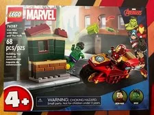 LEGO Marvel 76287 Iron Man with Bike and The Hulk NEW Sealed 68pc Avengers
