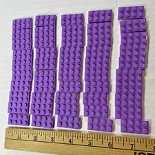 LEGO  Lot Of 50Medium Lavender Baseplates 2x4 Brick Building Plates