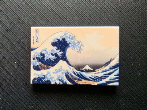 The Great Wave off Kanagawa parody Custom printed original LEGO® brick 2x3 tile