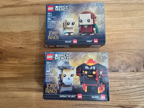 LEGO BRICKHEADZ: Gandalf the Grey & Balrog (40631) & Frodo & Gollum (40630)
