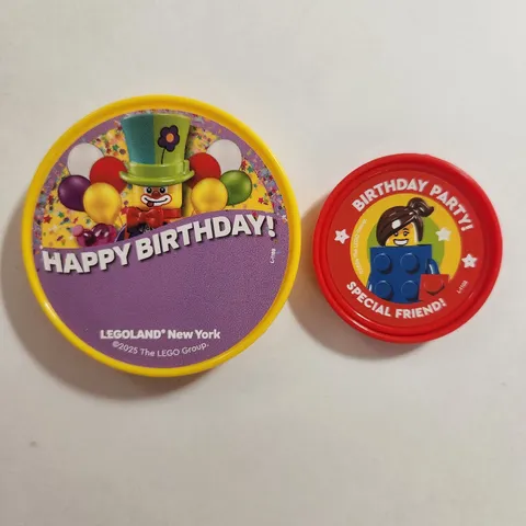 Birthday Lot Of 2 Lego Pop Badge Discovery Center Clown Minifigure Big New York