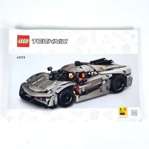 Lego Technic 42173  Koenigsegg Jesko Absolut Hypercar Instruction Booklet Manual