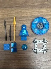 LEGO Ninjago NRG Jay Minifigure njo0061 9570 With Spinner and Weapons