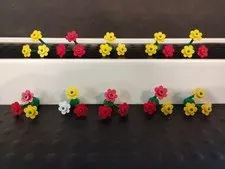 Lot Of 10 Vintage Lego Flower Pieces