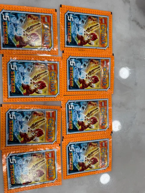LEGO Chima Sealed Sticker Packs Lot (8) 2014 Blue Ocean Europe Magazine Variant