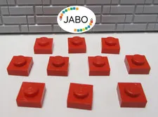 (J7/1/5) LEGO 10x3024 Plate Flat 1x1 Red