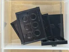 LEGO Parts - Black Tile 3 x 4 with 4 Studs in Center - No 88646 - QTY 5