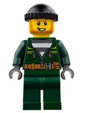 LEGO: Police City Bandit Dark Green Jacket (cty0735)