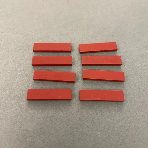 Lego 2431 Scarlet or Brick Red Replacement Parts Pieces Lot of 8