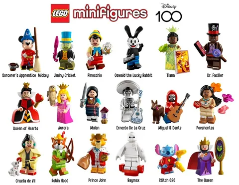 ~ LEGO 71038 Disney 100 Minifigures Series 1 ~ Mickey Mouse ~ Mulan ~ Aurora ~