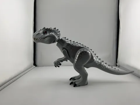 LEGO Printed Gray/Black/Silver T-Rex Dinosaur Figure Plastic Parts- Animal