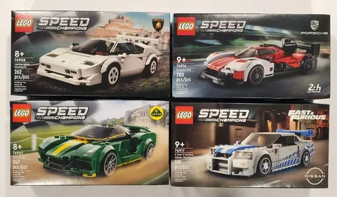 LEGO Speed Champions Porsche Lamborghini Lotus Fast & Furious Lot of 4 Retired