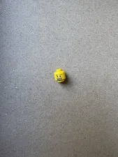 Lego Minifigure Head Determined Expression With Thin Eyebrows With grin Teeth