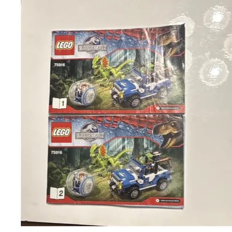 LEGO Jurassic World 75916 Dilophosaurus Ambush Illustrated Manual Booklets 1 & 2
